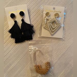 (3) Pair of Summer Fashion Pierced Earrings